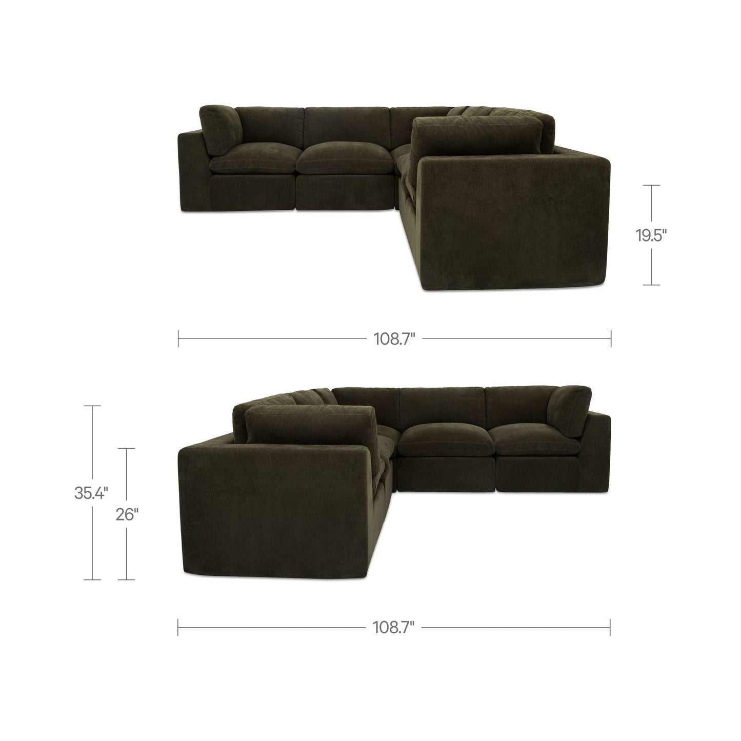 Cates Classic L Modular Sectional Moes Home Collection Mhc Vv 1017 27 3