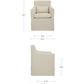 Lydia Outdoor Slipcover Dining Chair Moes Home Collection Mhc Vv 1019 05 3