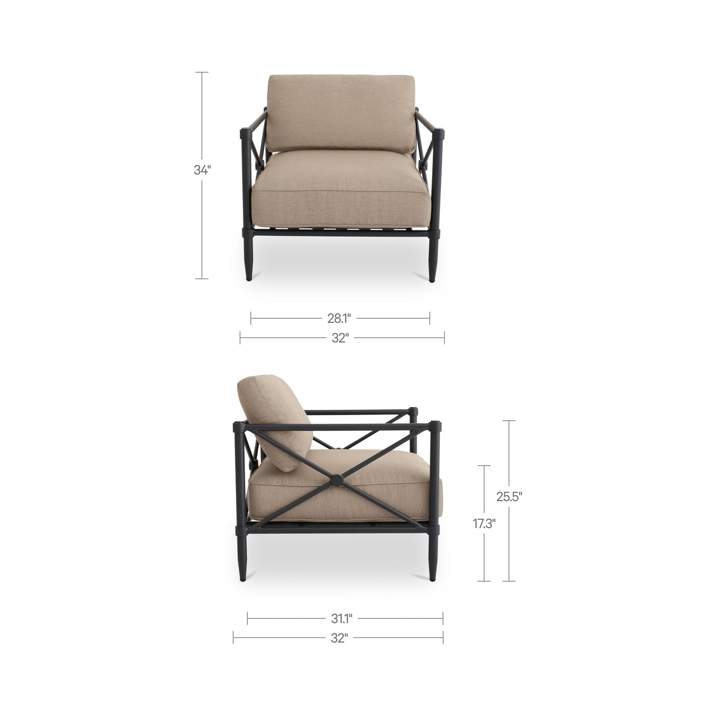 Willow Outdoor Accent Chair Moes Home Collection Mhc Vv 1020 05 4