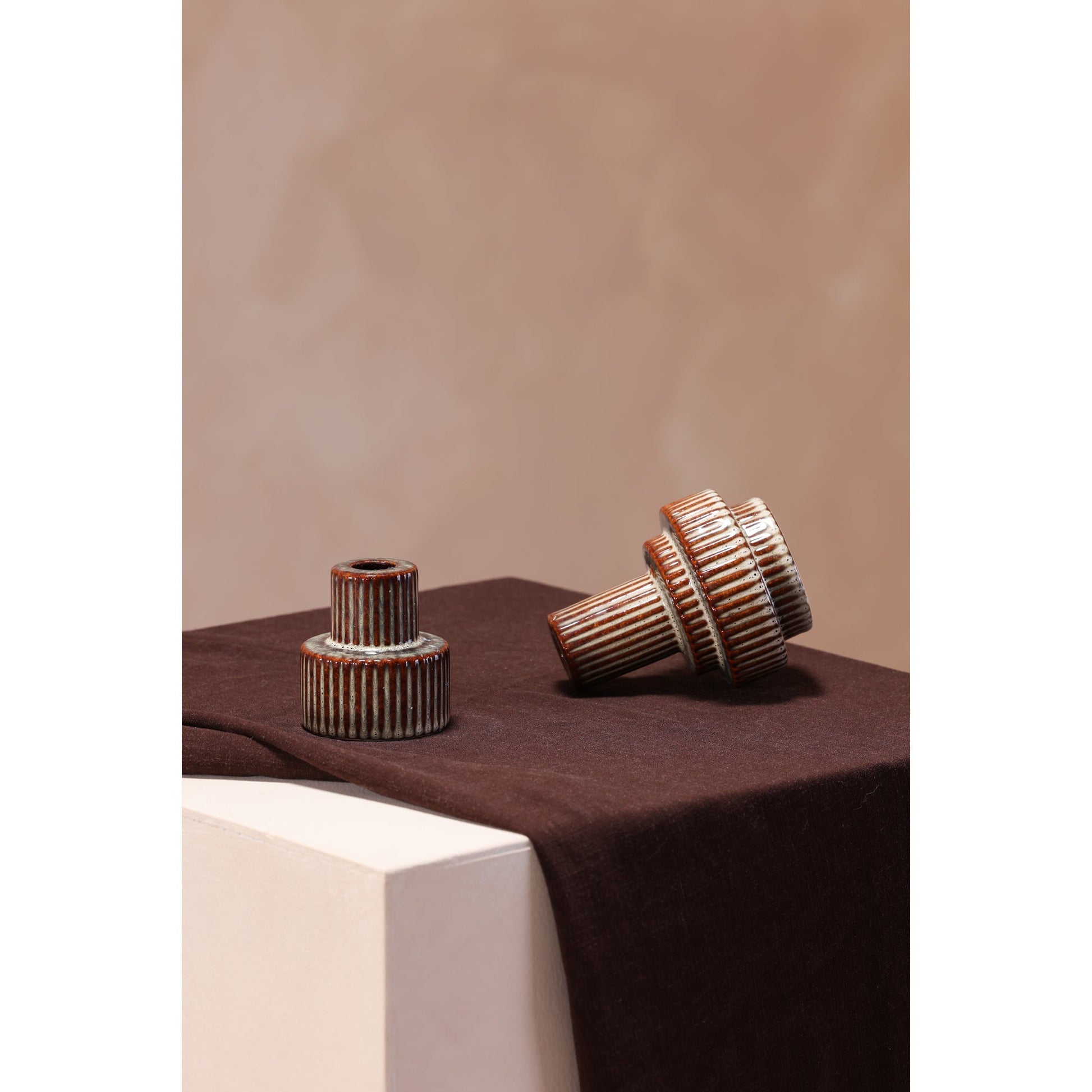 Maud Stoneware Candle Holder By Moes Home Mhc Vz 1048 03 9