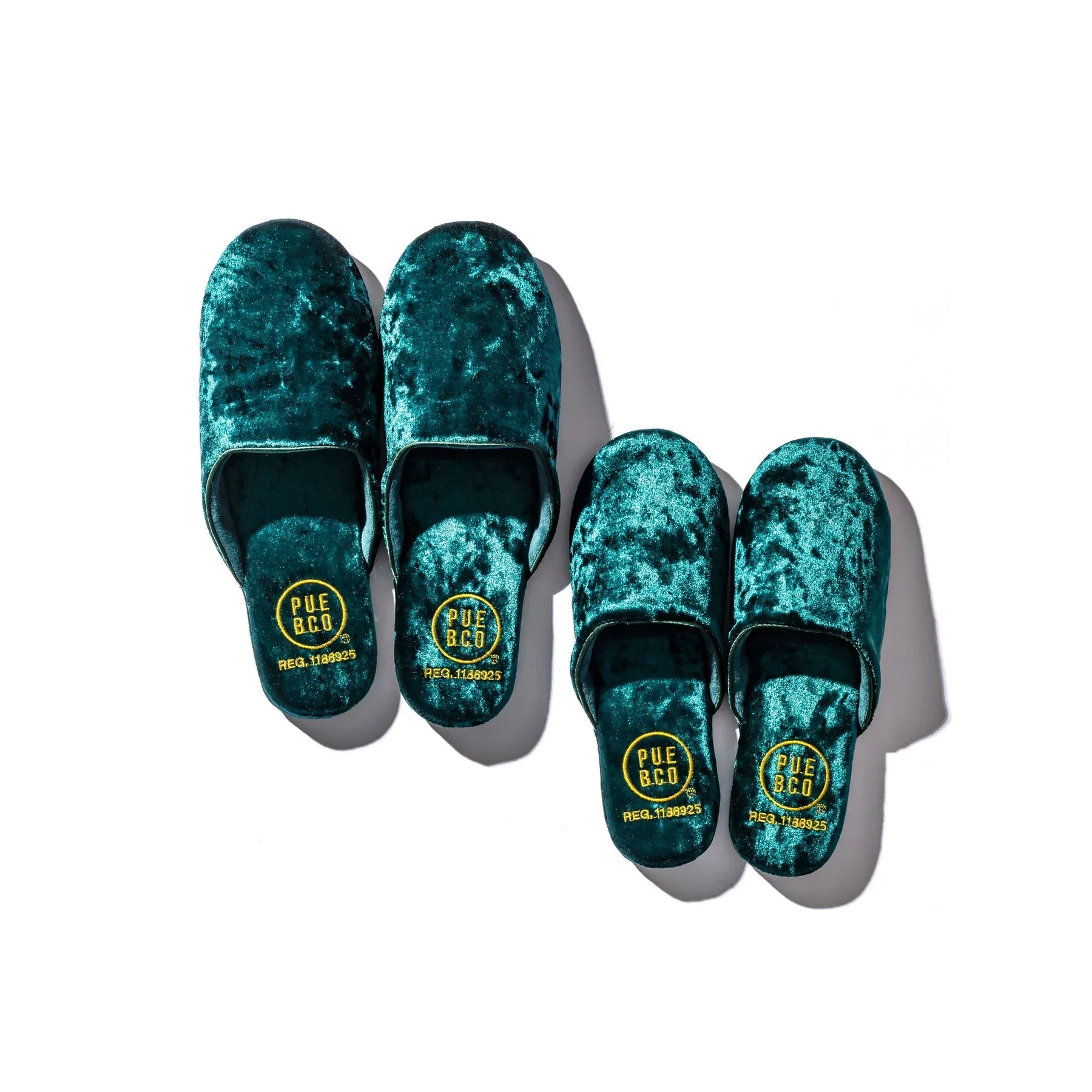 Velvet Slipper Large in Green