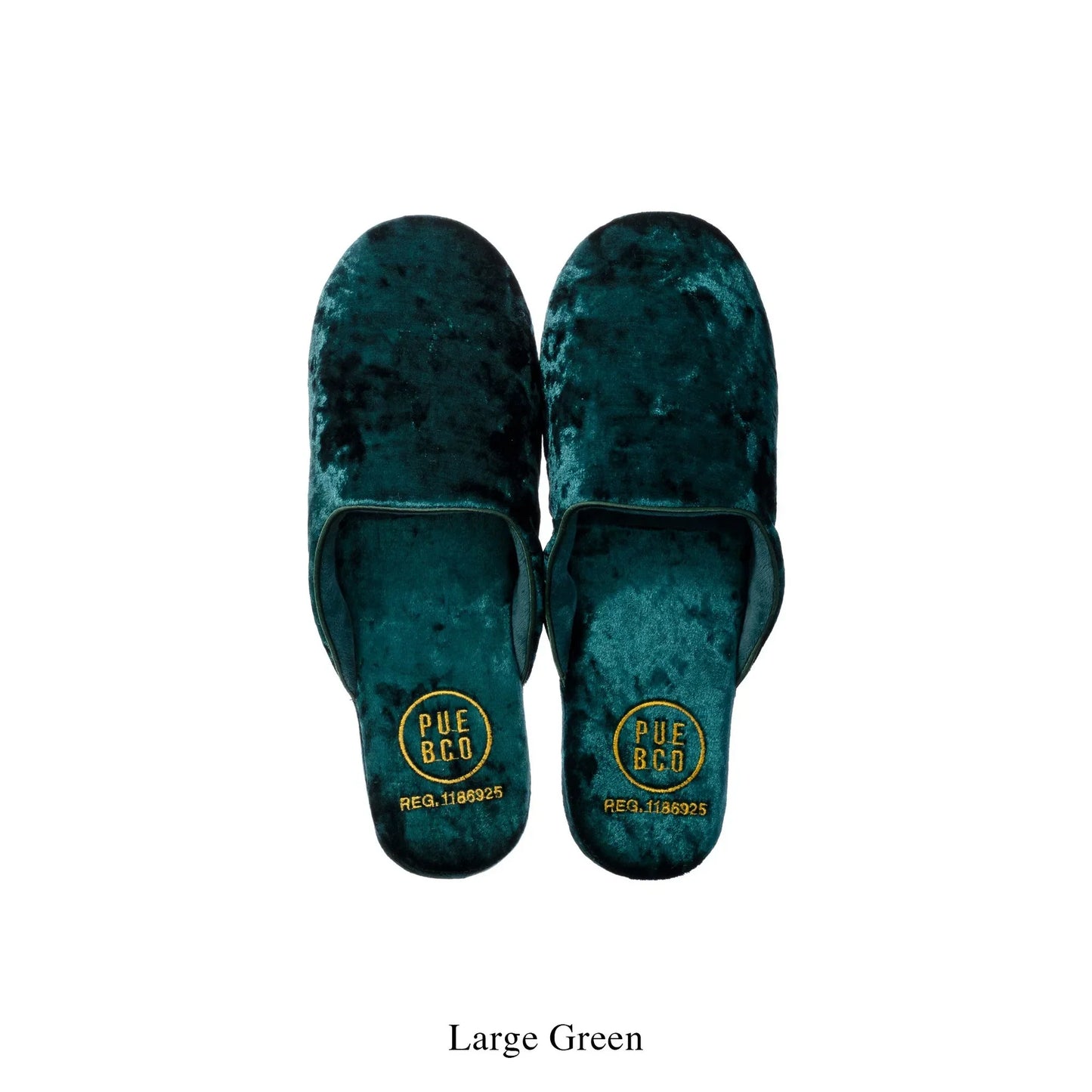 Velvet Slipper Large in Green