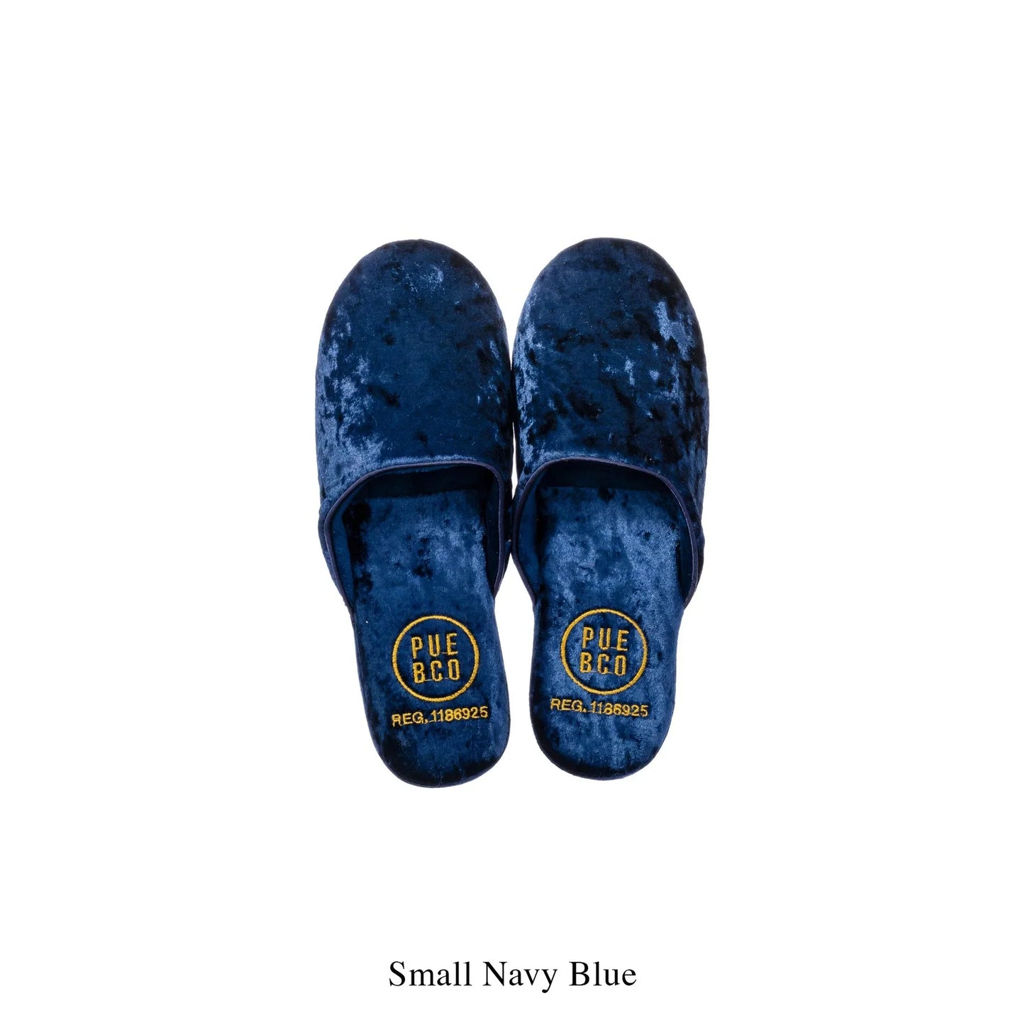 Velvet Slipper Small in Navy Blue