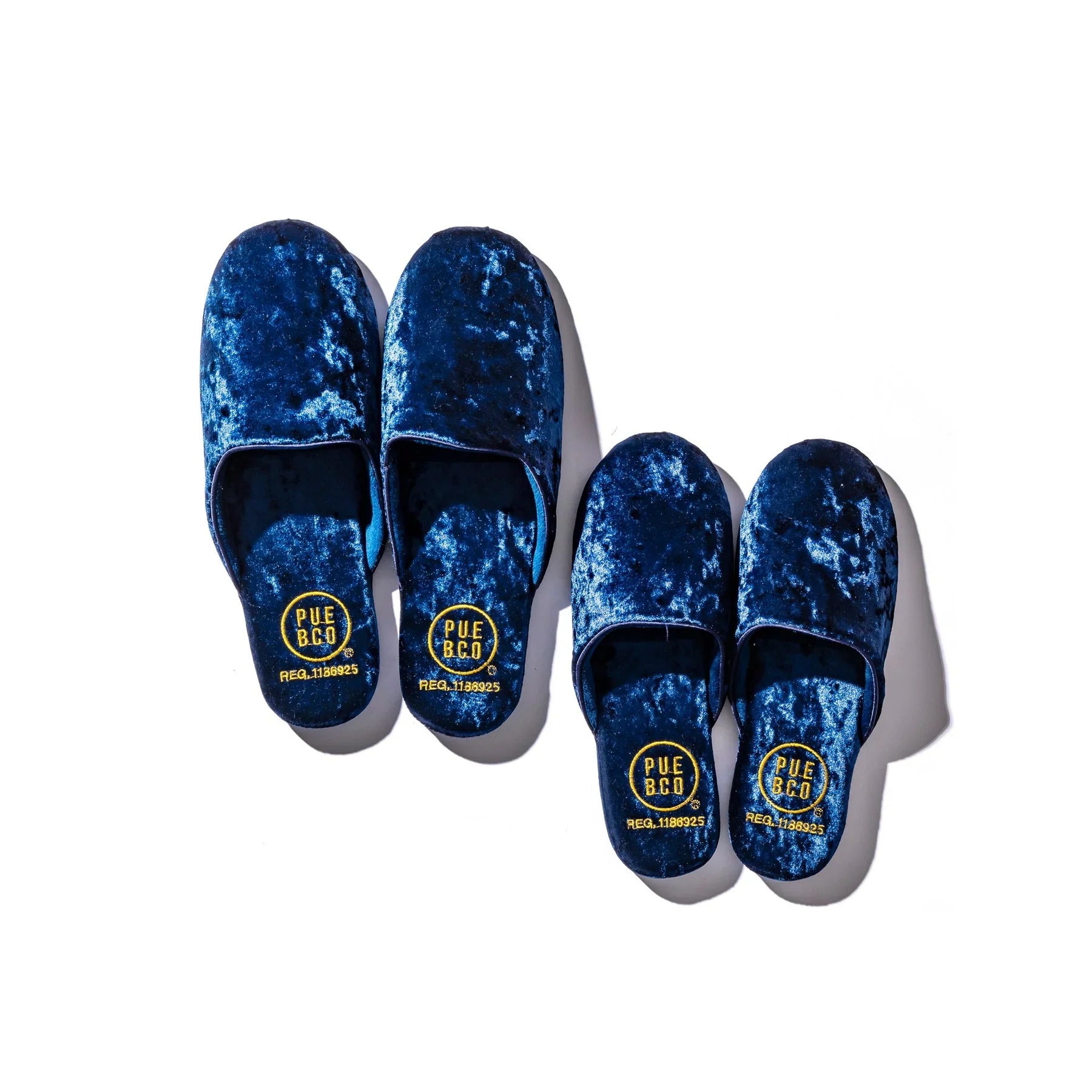 Velvet Slipper Small in Navy Blue