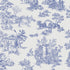 Sample Apocalypse Toile Wallpaper in White/Cobalt