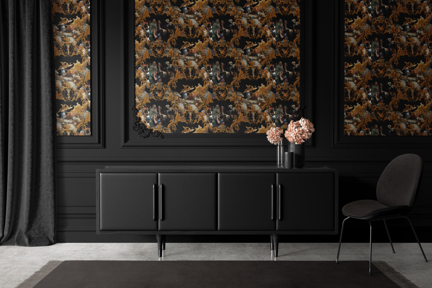 God Save the Biebs Wallpaper in Black/Gold