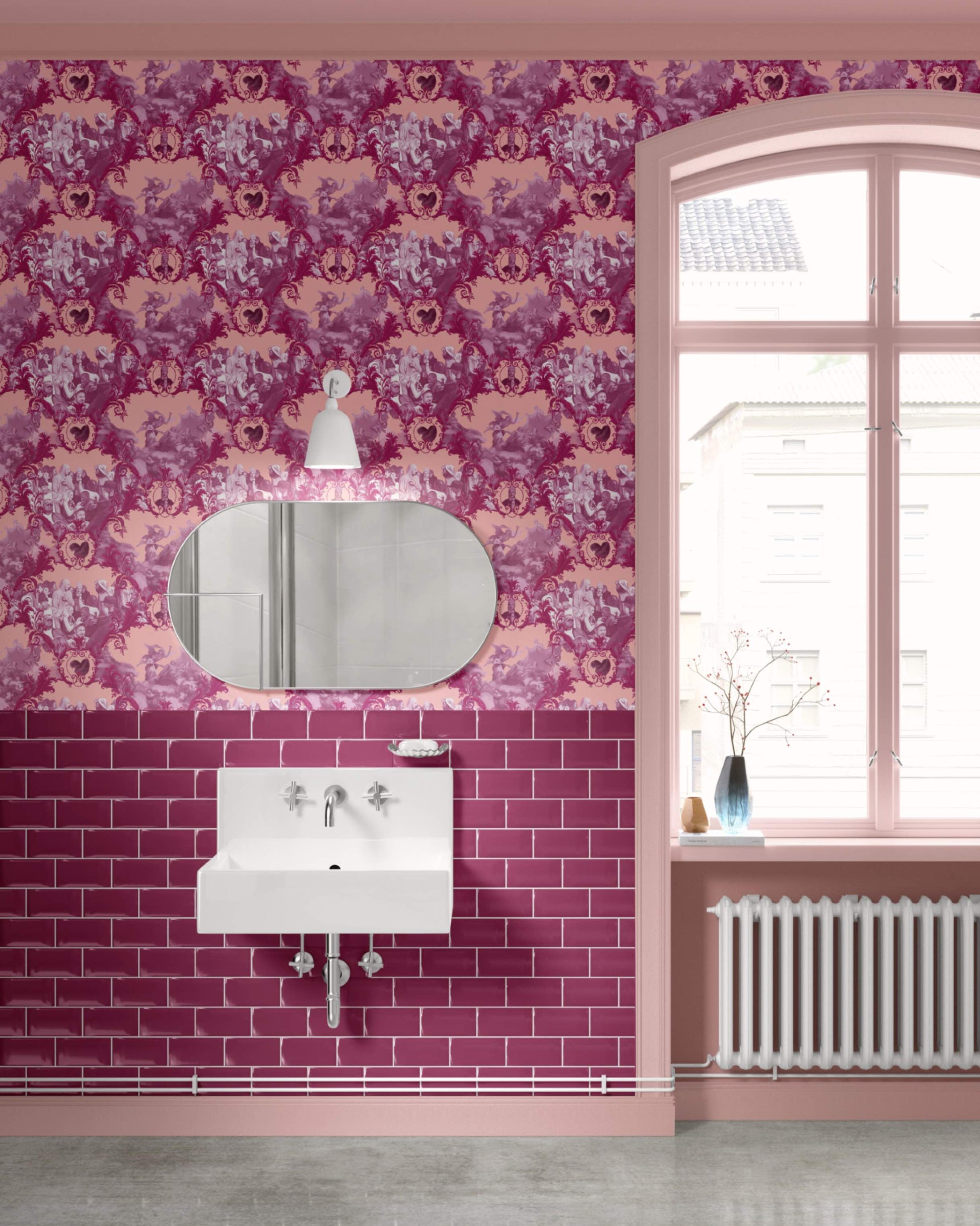 God Save the Biebs Wallpaper in Blush/Pinks