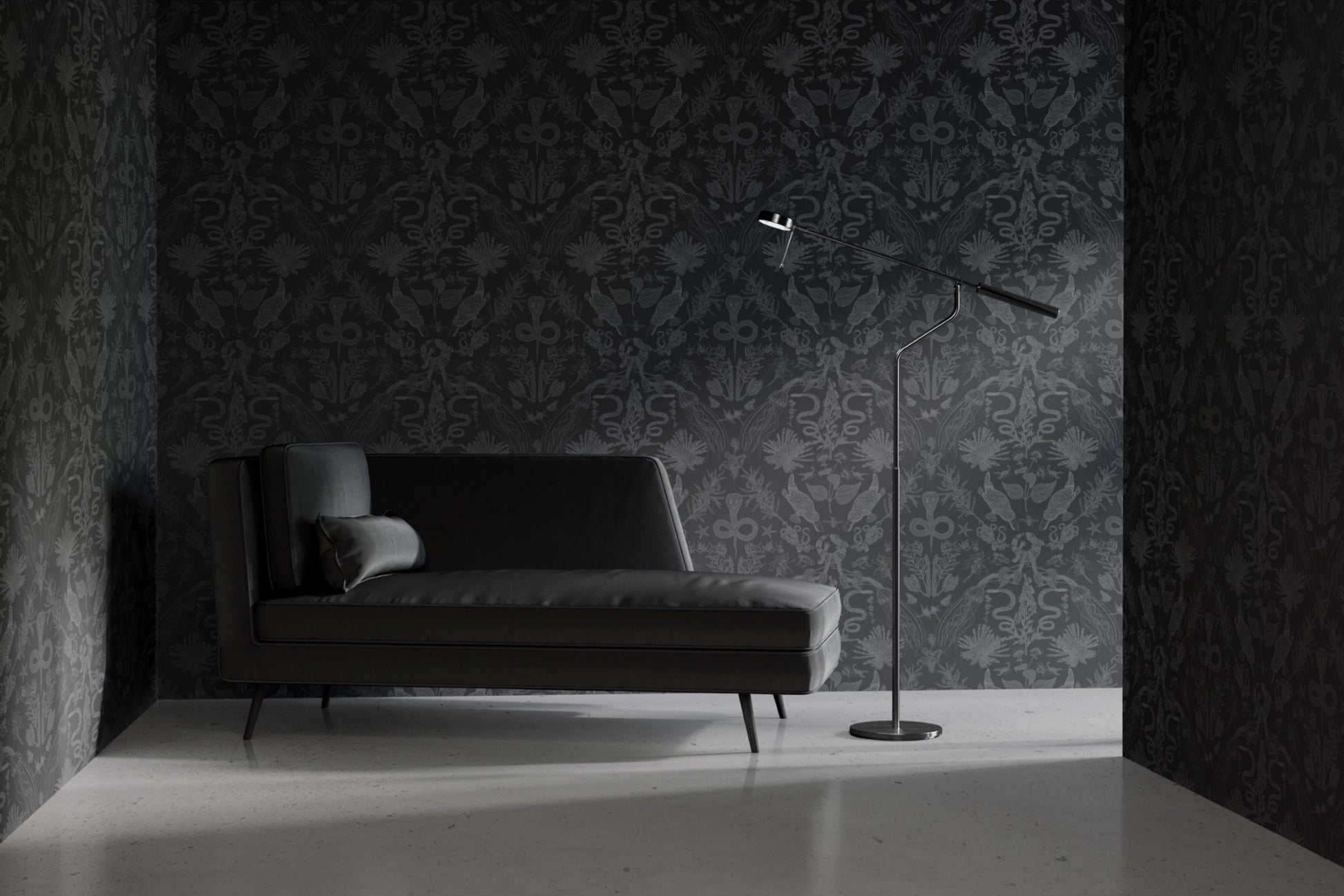 Critters Wallpaper in Black/Black