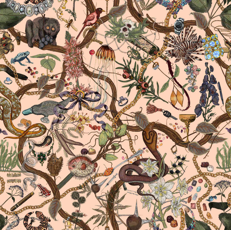 Sample Glamour Life Wallpaper in Blush