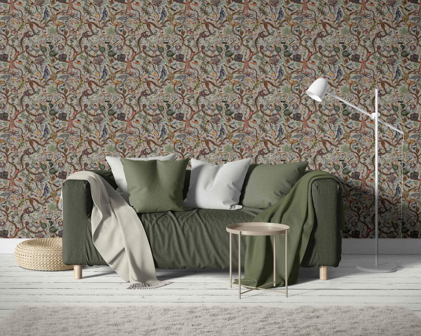 Glamour Life Wallpaper in Gray/Multi