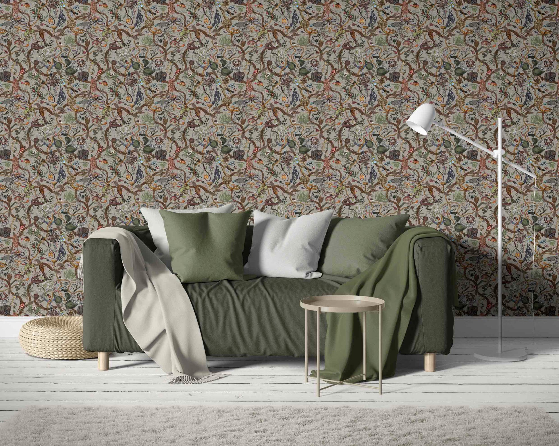 Glamour Life Wallpaper in Gray/Multi