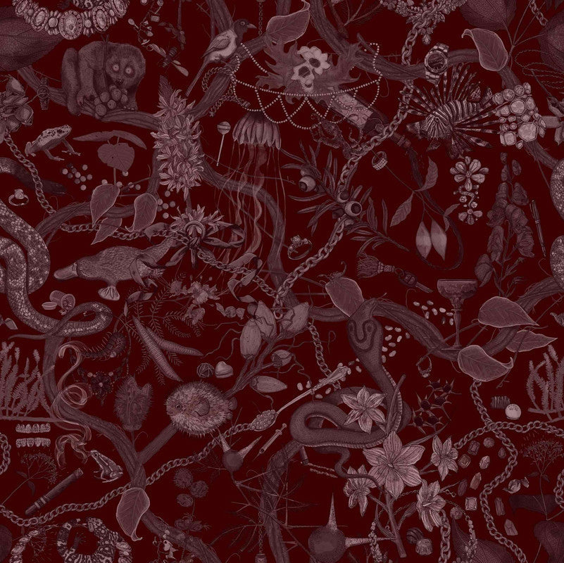 Sample Glamour Life Wallpaper in Wine/Wine