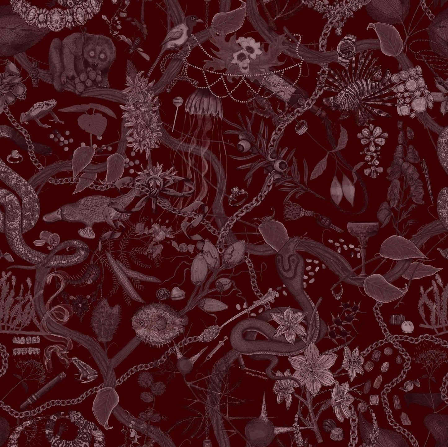 Glamour Life Wallpaper in Wine/Wine