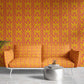 Real Ones Wallpaper in Mustard/Hot Pink