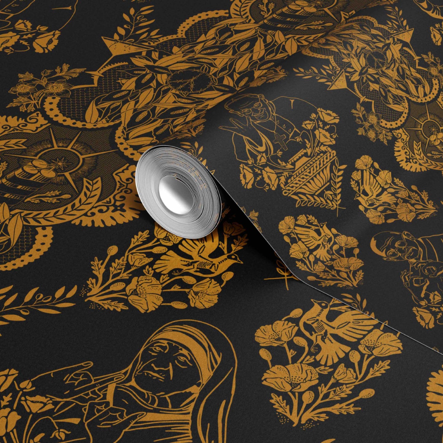 Real Ones Wallpaper in Black/Gold