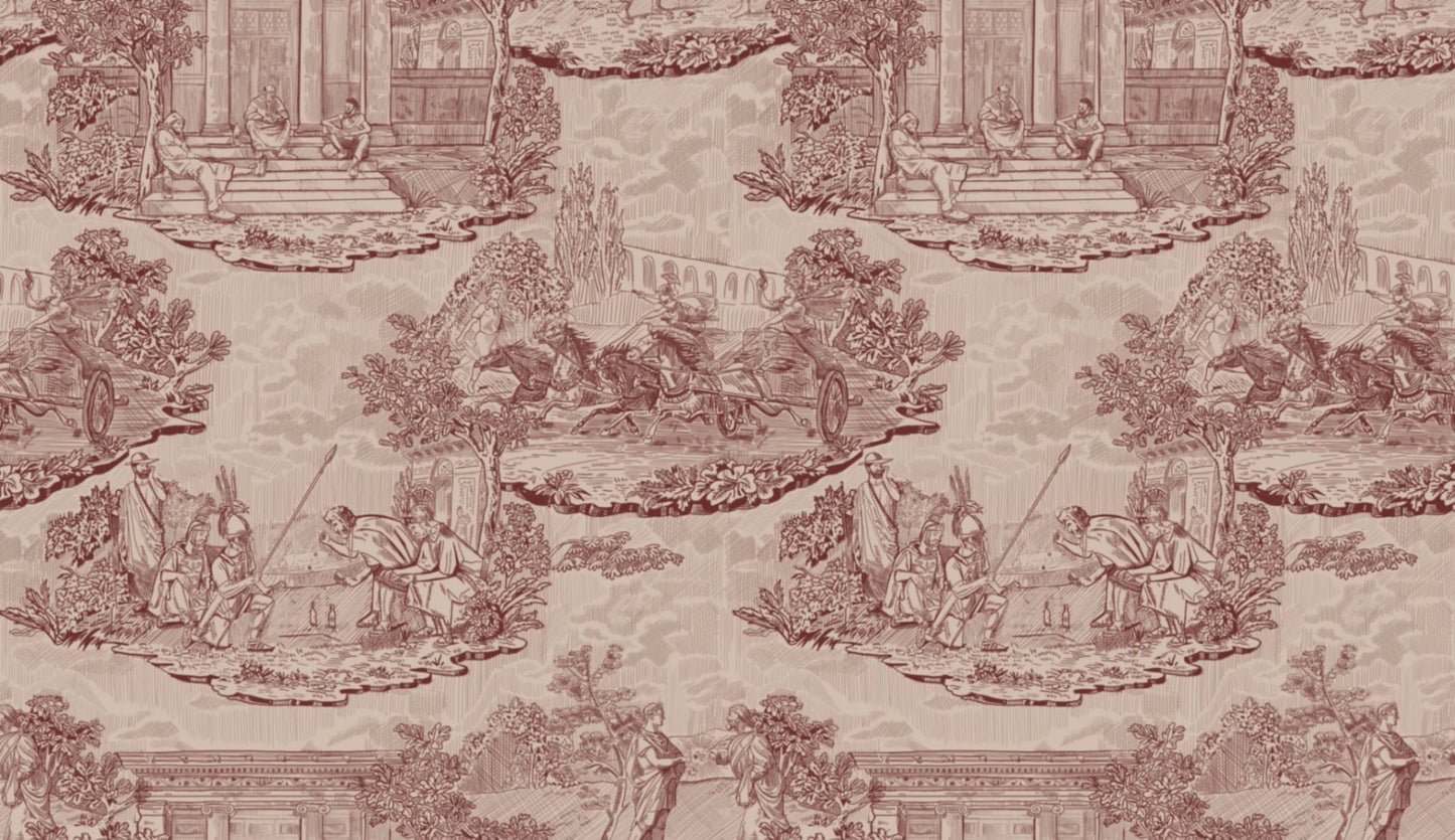 Thuglife Wallpaper in Blush/Maroon