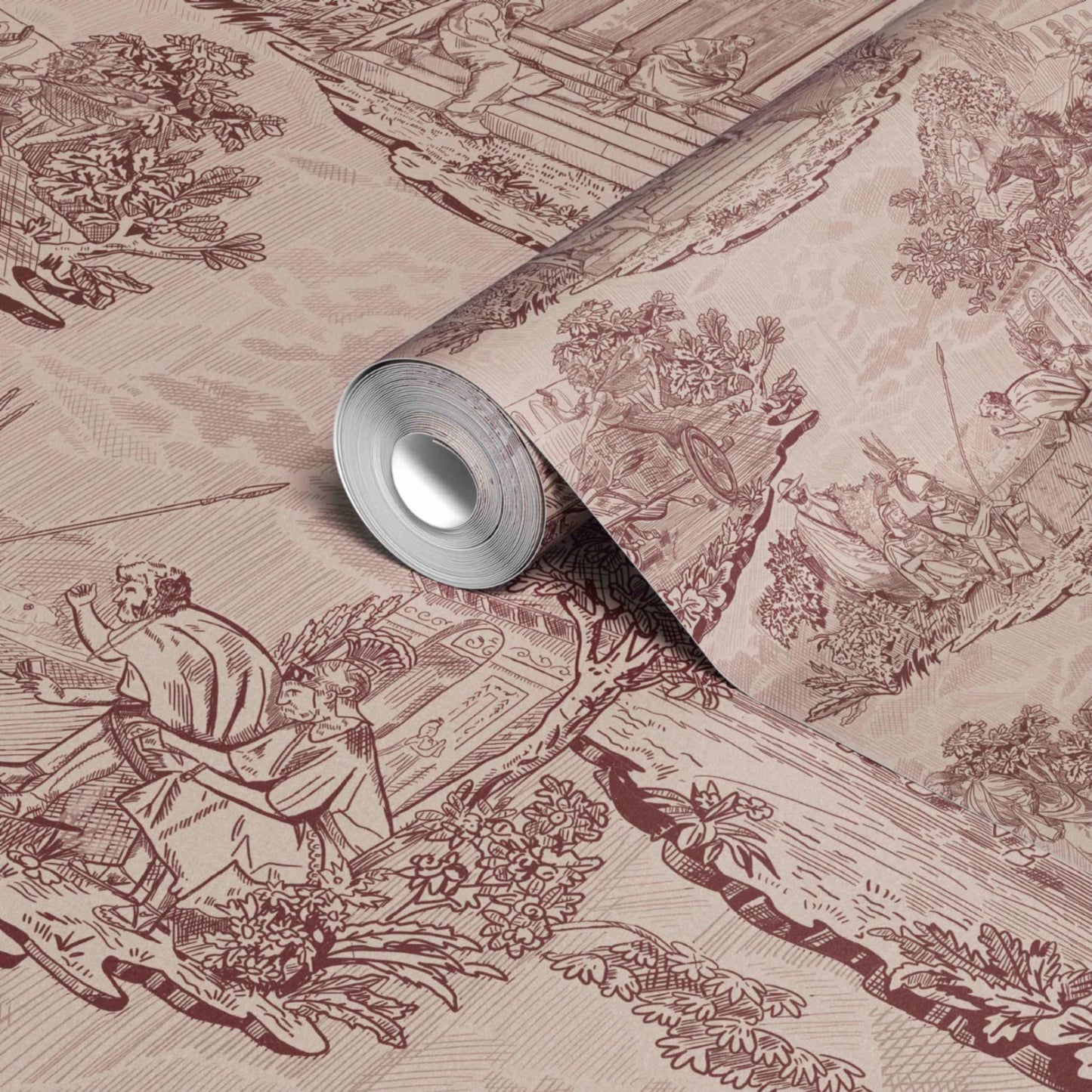 Thuglife Wallpaper in Blush/Maroon