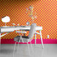 Warped Checkerboard Wallpaper in Highlighter/Pink