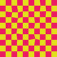 Warped Checkerboard Wallpaper in Highlighter/Pink