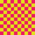 Warped Checkerboard Wallpaper in Highlighter/Pink