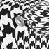 Sample Warped Houndstooth Wallpaper in Black/White
