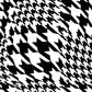 Warped Houndstooth Wallpaper in Black/White