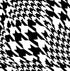Warped Houndstooth Wallpaper in Black/White