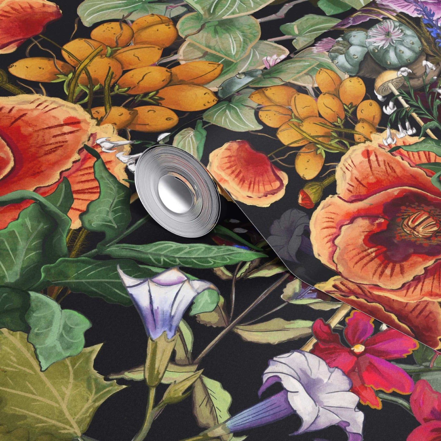 The War On Plants Wallpaper in Black/Multi