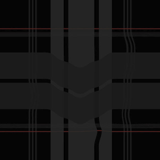 Sample Warped Plaid Wallpaper in Black/Black/Red