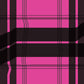 Warped Plaid Wallpaper in Black/Hot Pink