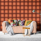 Warped Plaid Wallpaper In Orange Rust Lime Xawd Wp Wpl Awd 05005 4