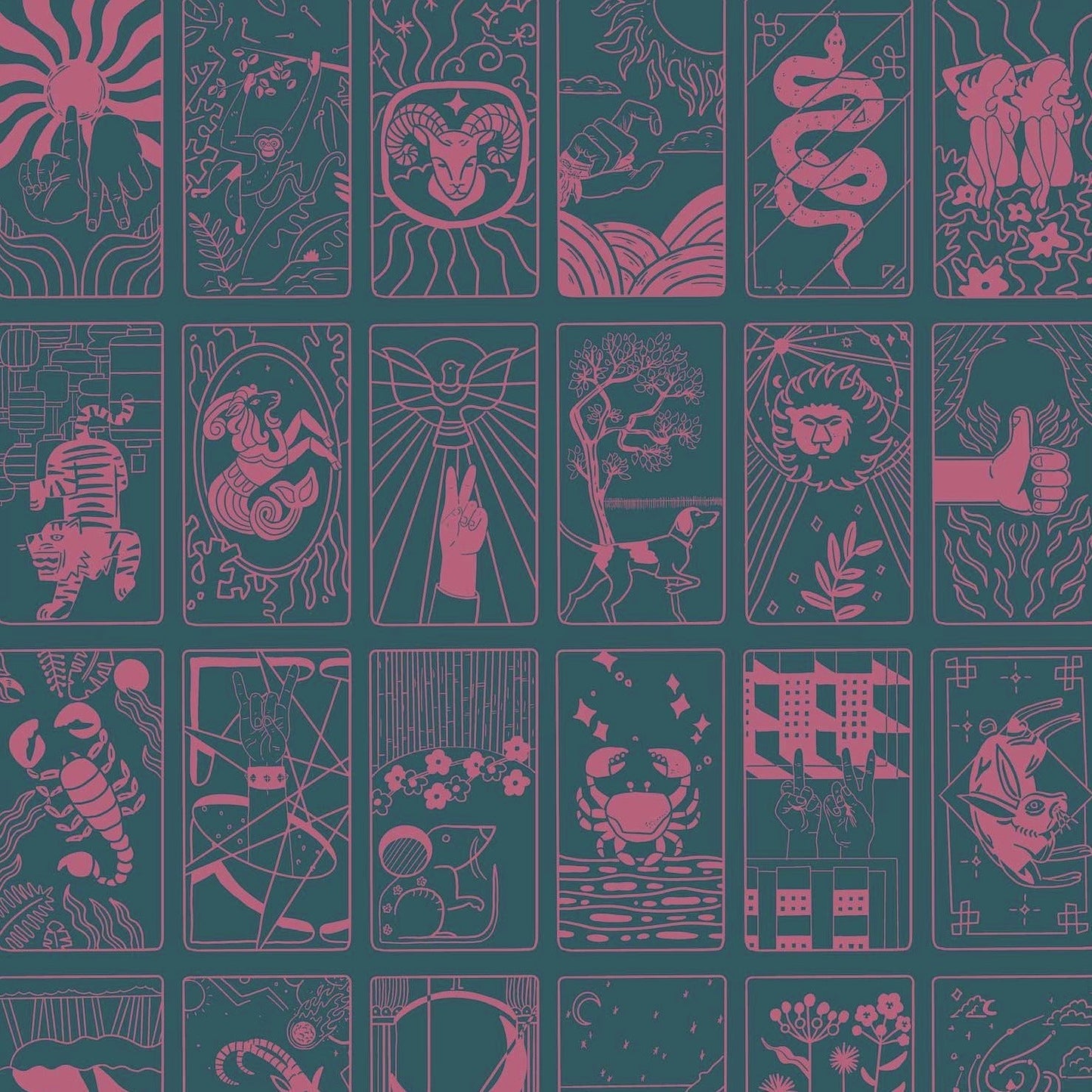 What's Your Sign Wallpaper in Nightshade/Hot Pink