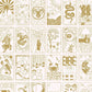 What's Your Sign Wallpaper in Off-White/Gold