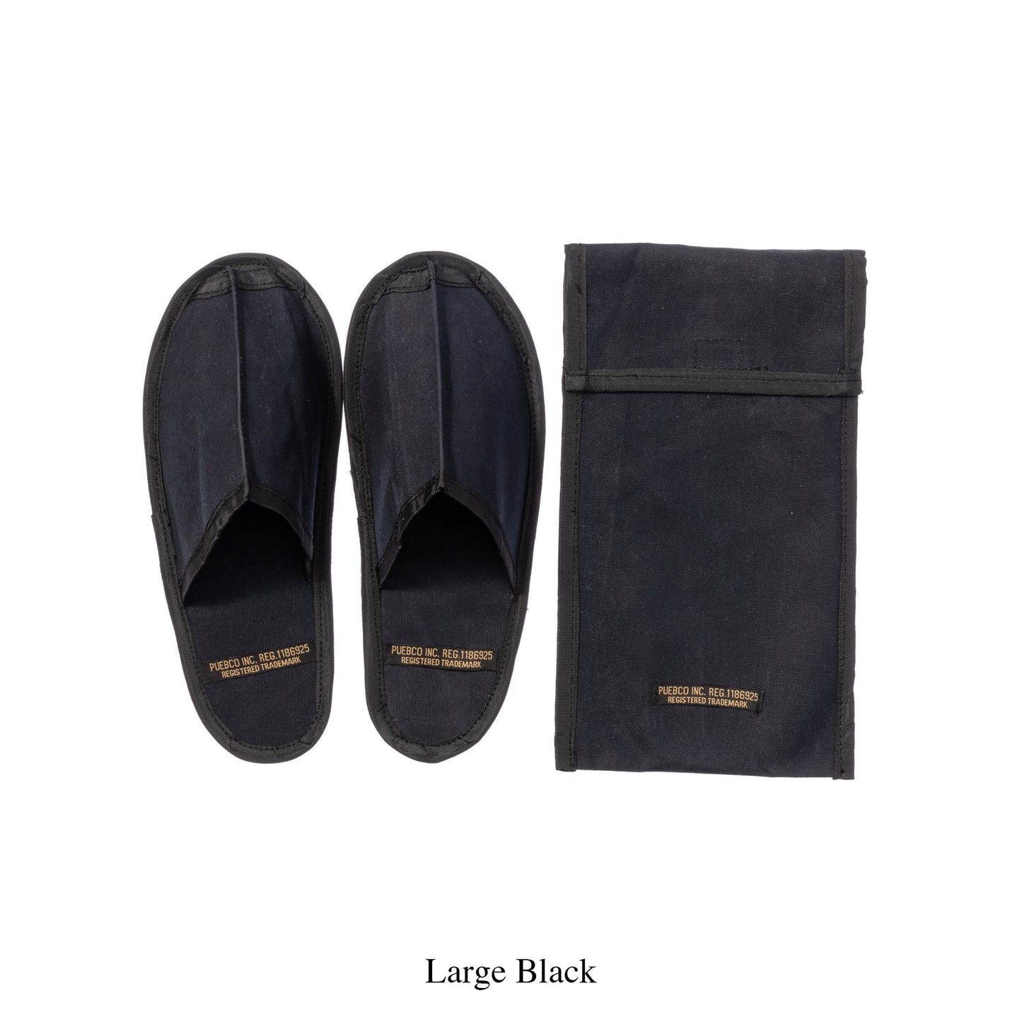Waxed Canvas Portable Slipper - Large in Black