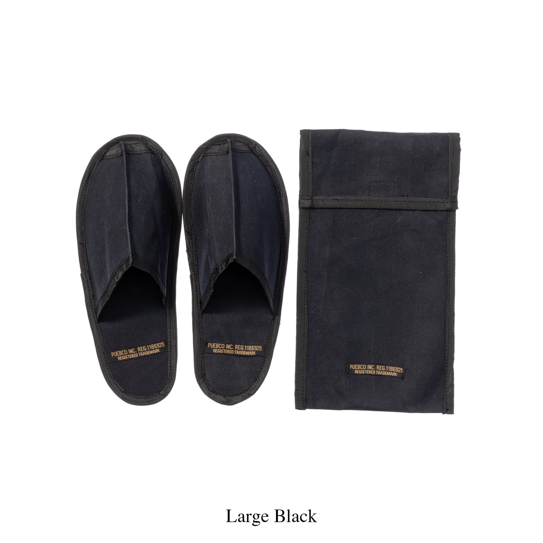 Waxed Canvas Portable Slipper - Large in Black