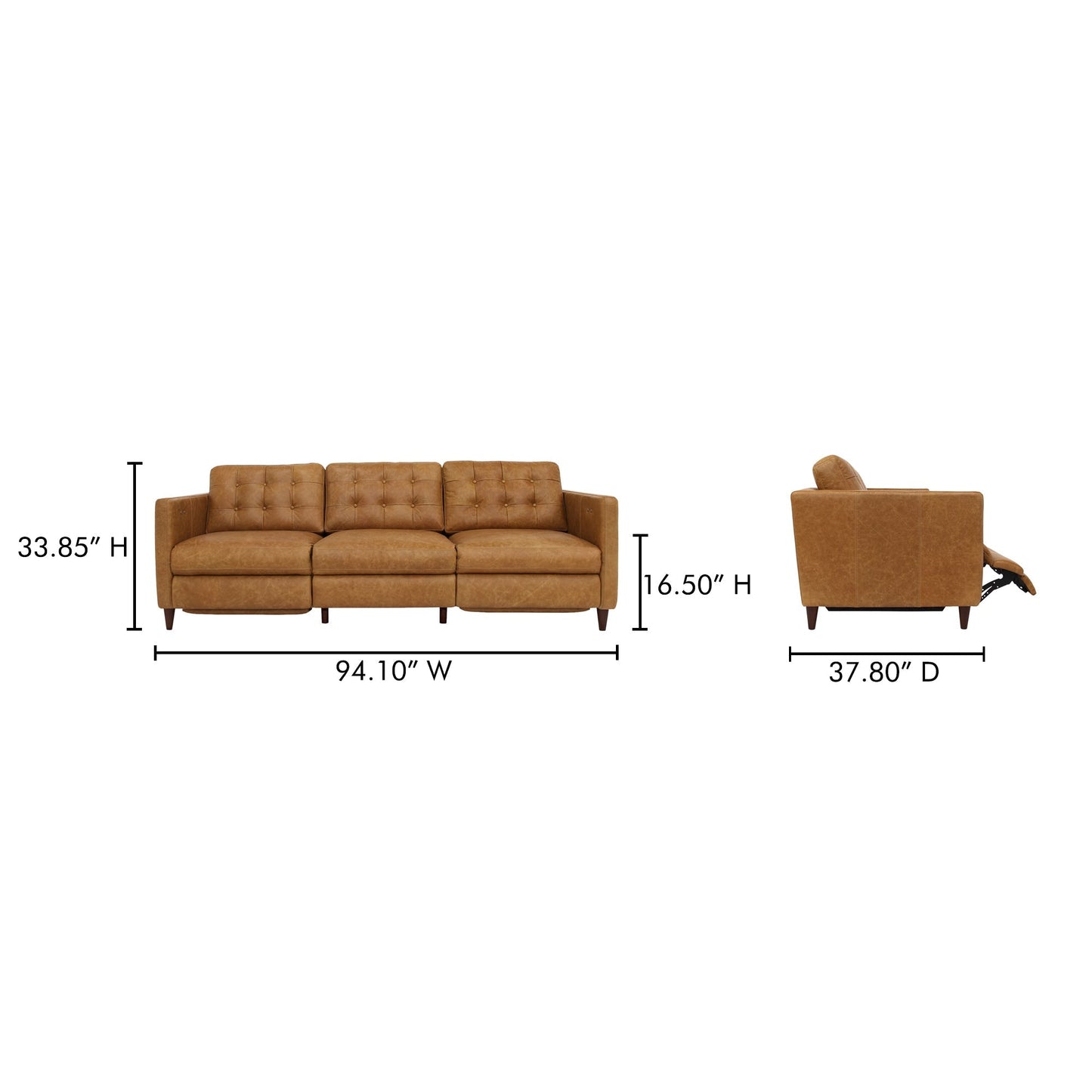 Bridgers Power Recliner Sofa Moes Home Collection Mhc Xq 1011 40 15