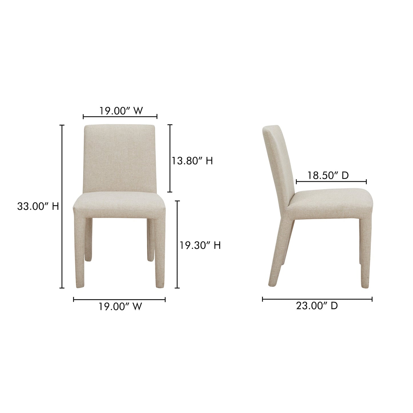 Monte Dining Chair Set Of 2 Moes Home Collection Mhc Ym 1008 34 23