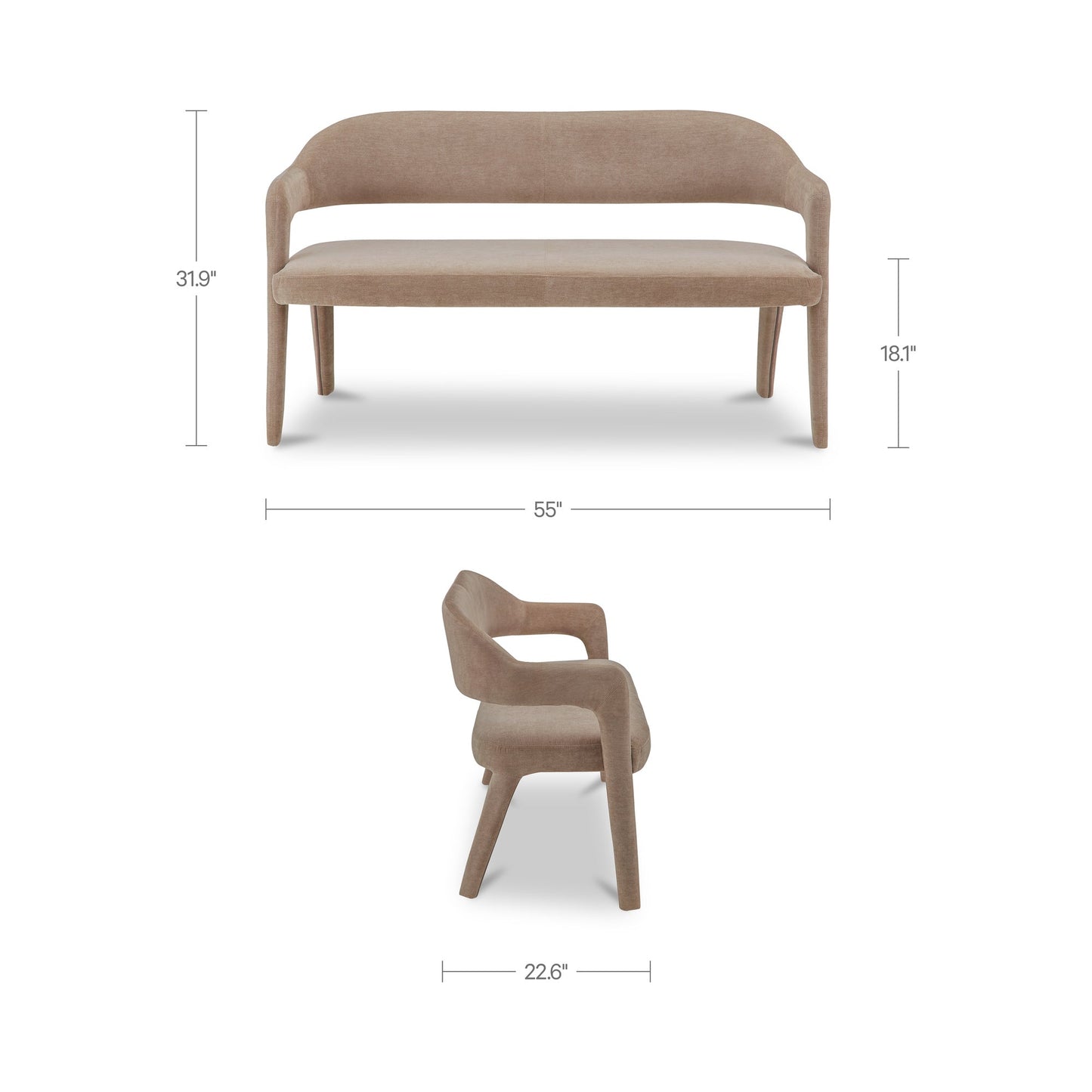 Martens Dining Bench Moes Home Collection Mhc Ym 1032 21 3