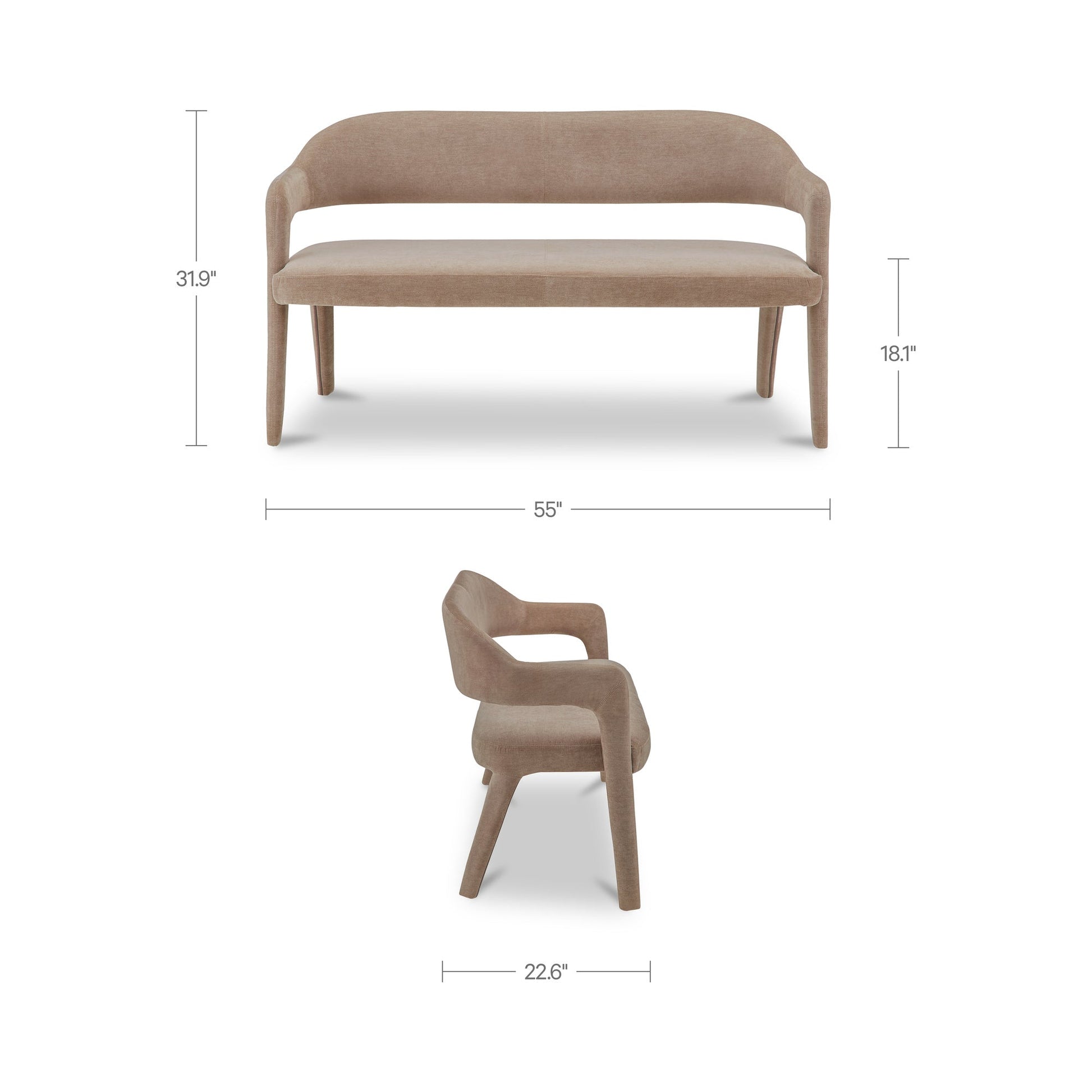 Martens Dining Bench Moes Home Collection Mhc Ym 1032 21 3