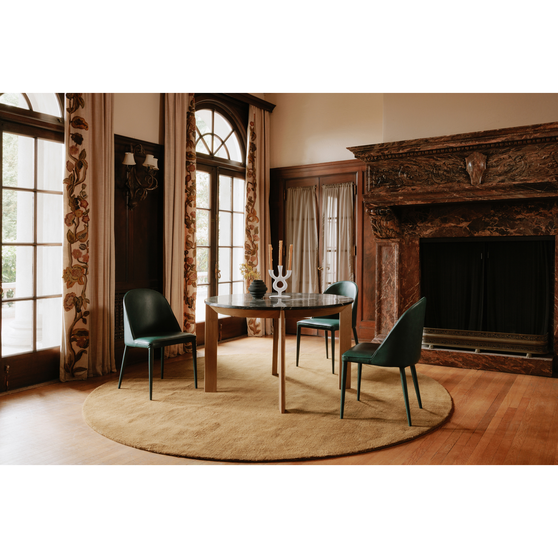 Burton Dining Chair Vegan Leather Set Of Two By Moe's Home Collection Ym 1002 07 By Moe's Home Collection 17
