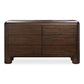 Rowan 6 Drawer Dresser Dark Brown 1