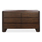 Rowan 6 Drawer Dresser Dark Brown 5