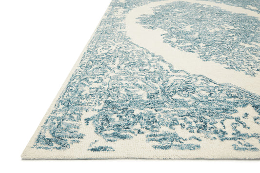 Annie Hooked White / Blue Rug Alternate Image 18