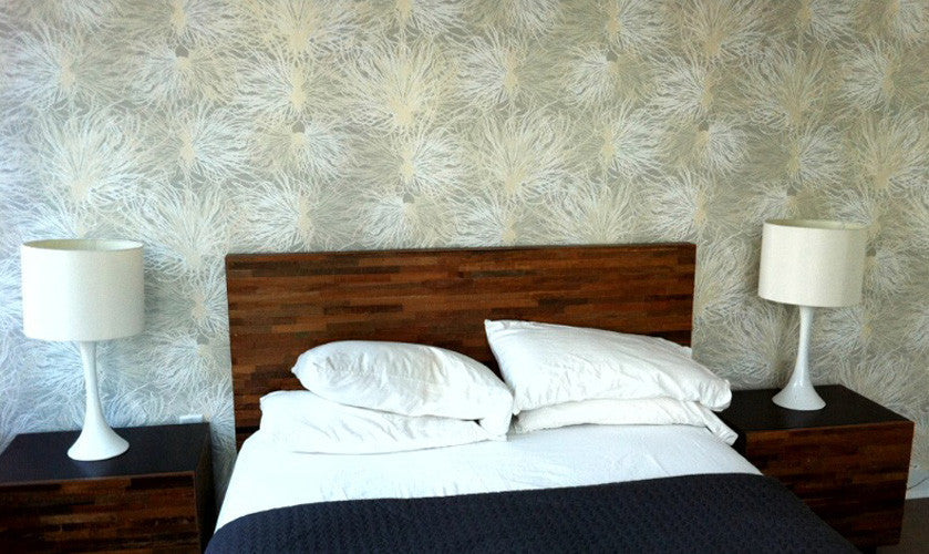 Anemone Wallpaper in Wet Stone design by Jill Malek