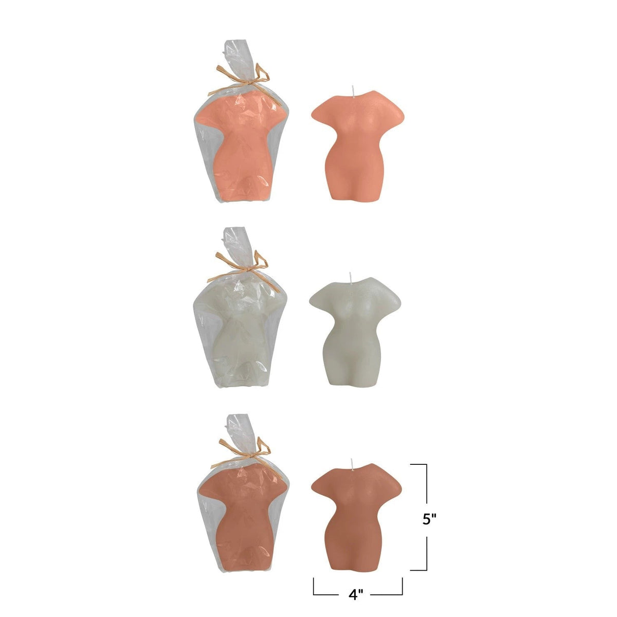 Unscented Figure Candle 3 Colors 4