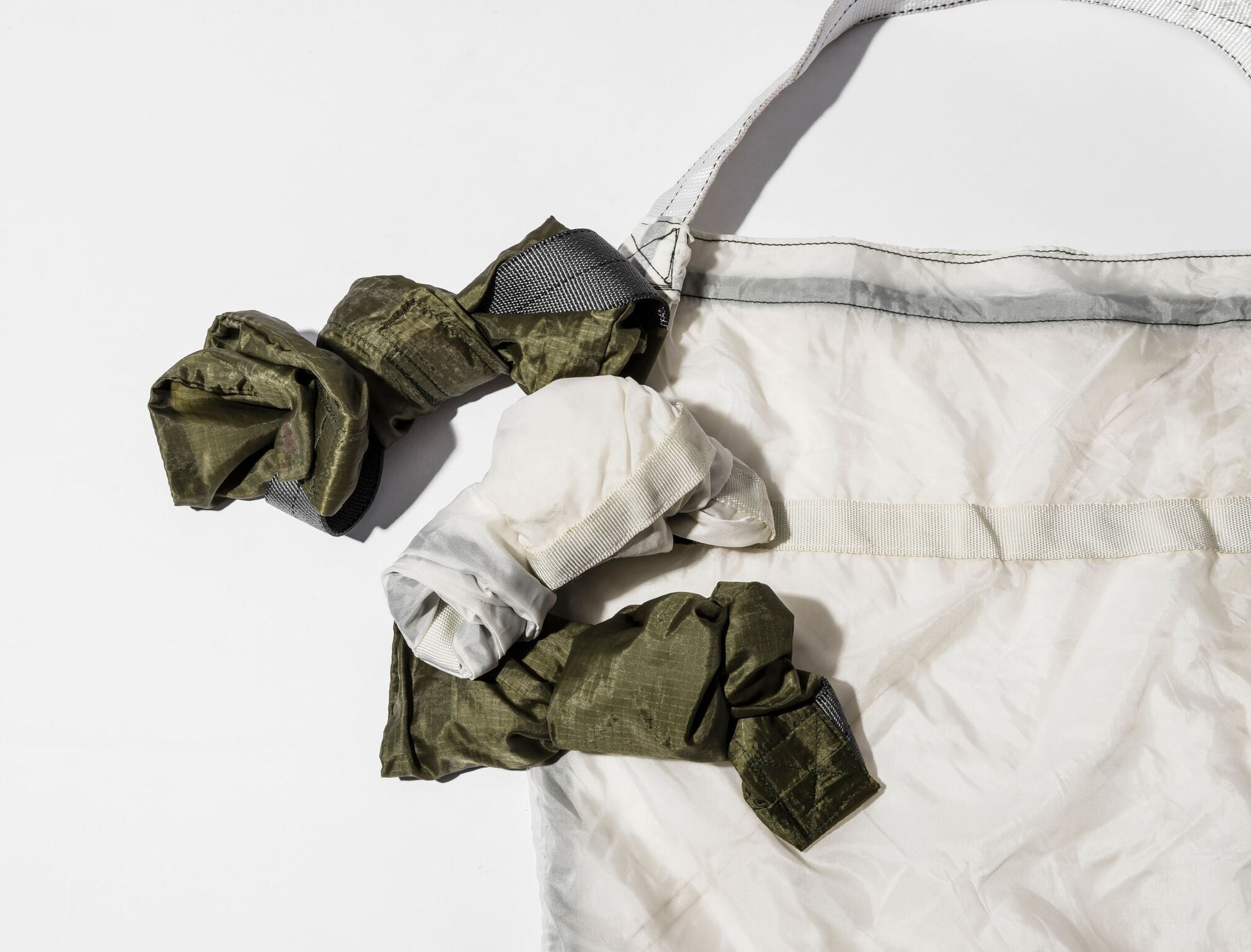 vintage parachute light bag white design by puebco 12