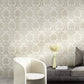 Italian Style Damask Wallpaper in Beige/Neutral
