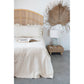 woven cotton jacquard bed cover with 2 ruffled king shams king set of 3 5