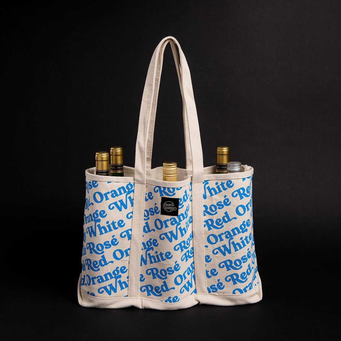 Tote The Good Stuff Wine Bottle Tote Love And Victory Lav Winetote 3