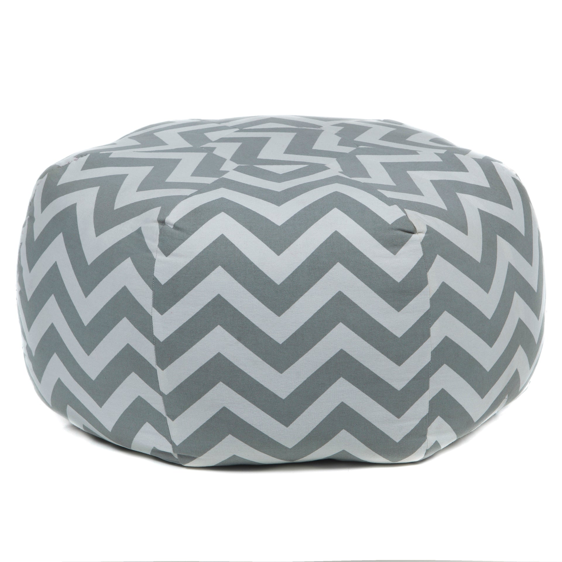 Handmade Contemporary Printed Cotton Pou 114 Pouf Chandra Rugs 1